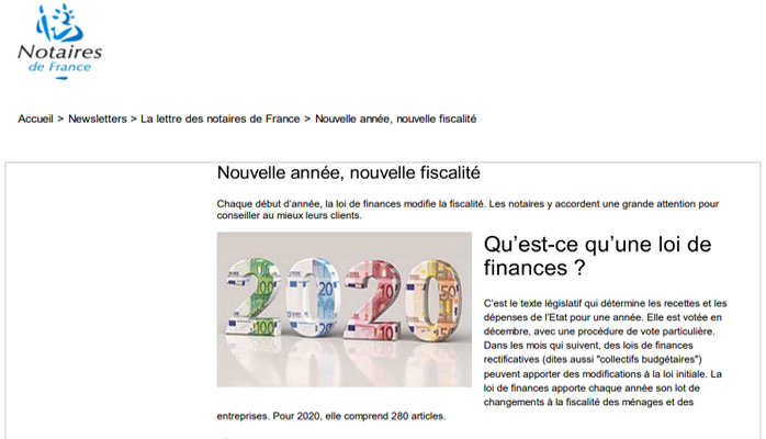 Nouvelle année, nouvelle fiscalité